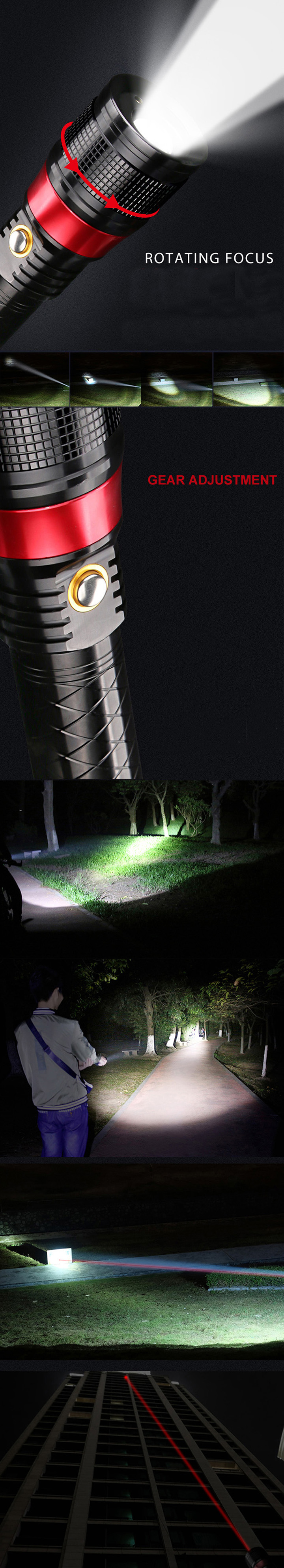 linterna LED láser