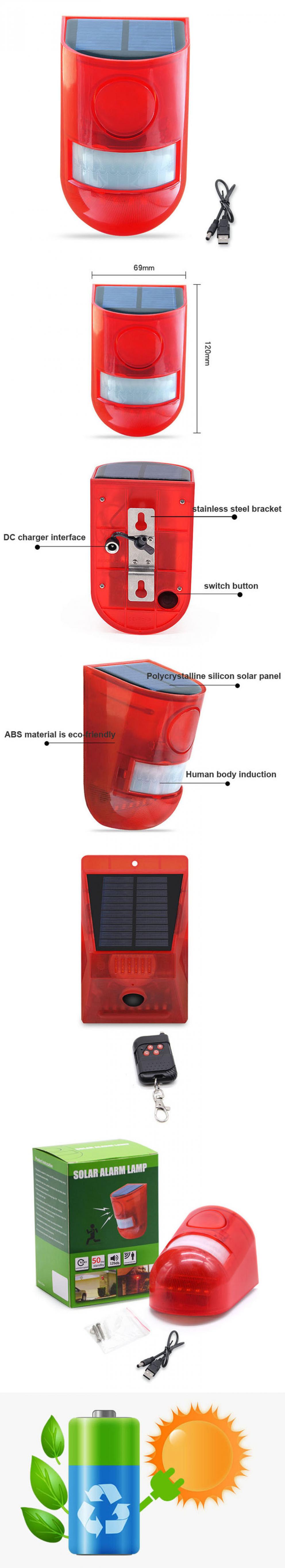 Alarma solar con láser