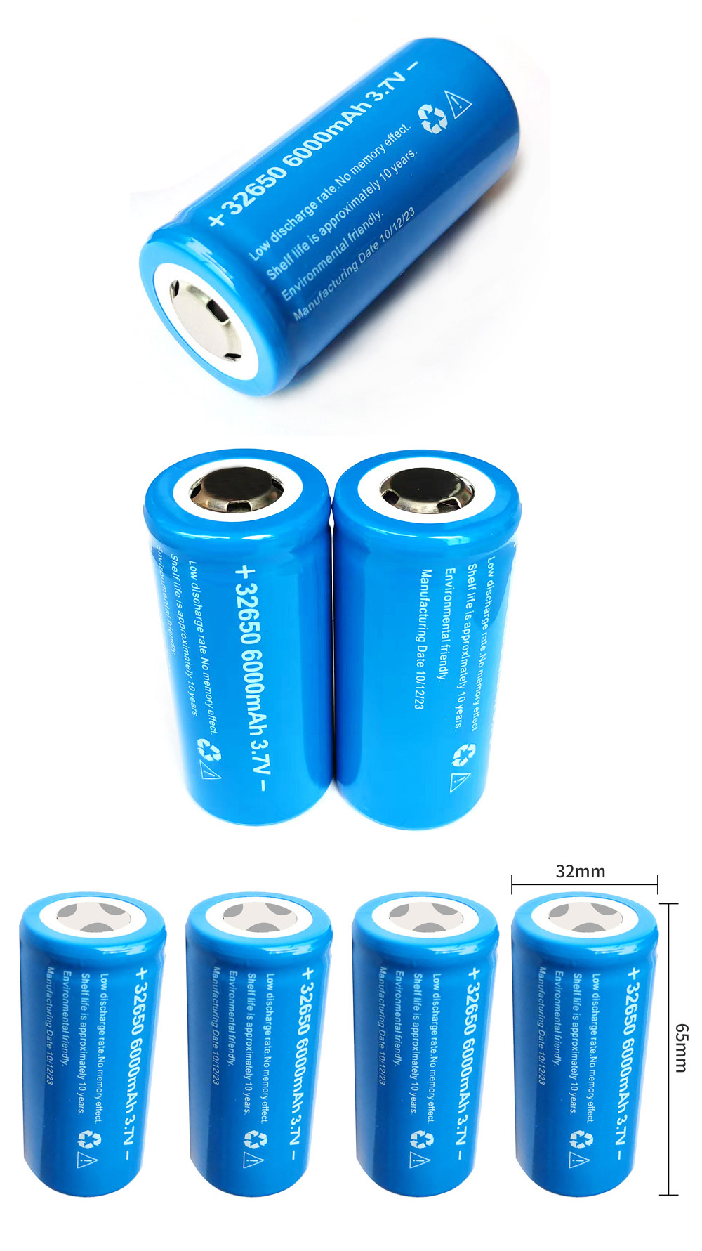 Batería 32650 6000mAh 3,7V