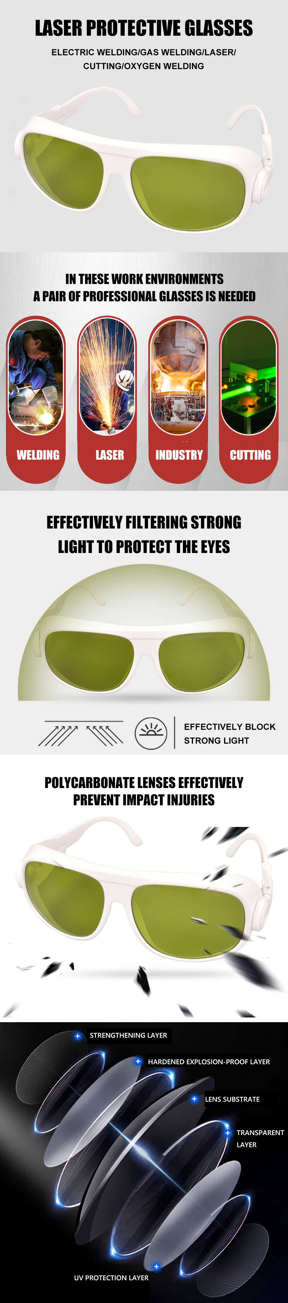 Gafas de protección para láser infrarrojo