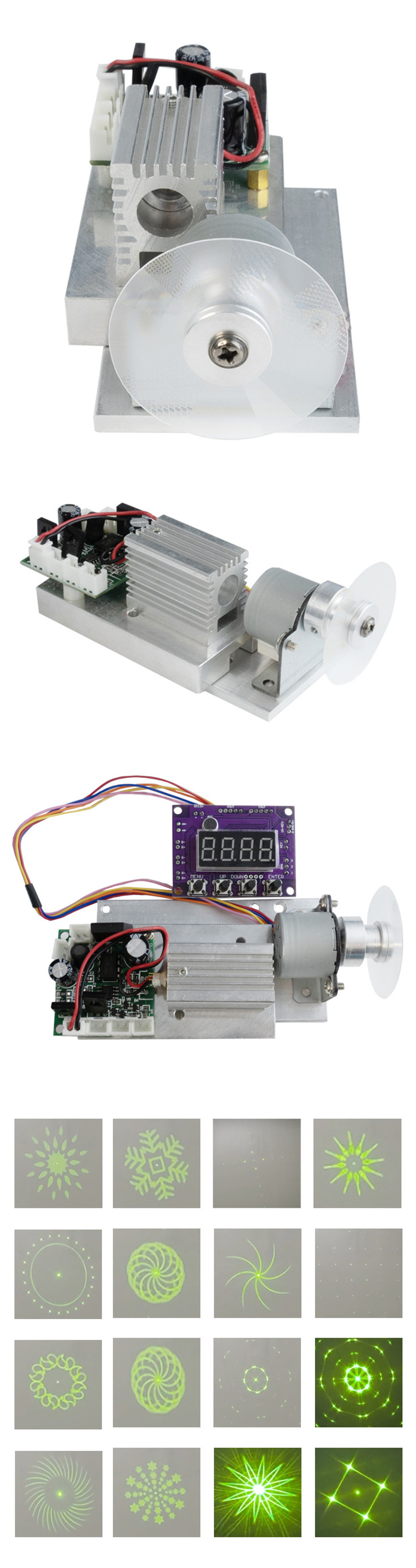 Módulo láser amarillo-verde 555nm 50mW 12V
