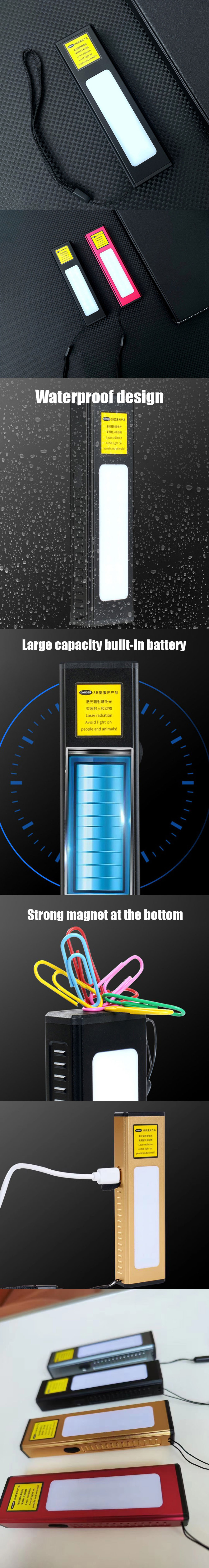 Linterna LED USB rectangular