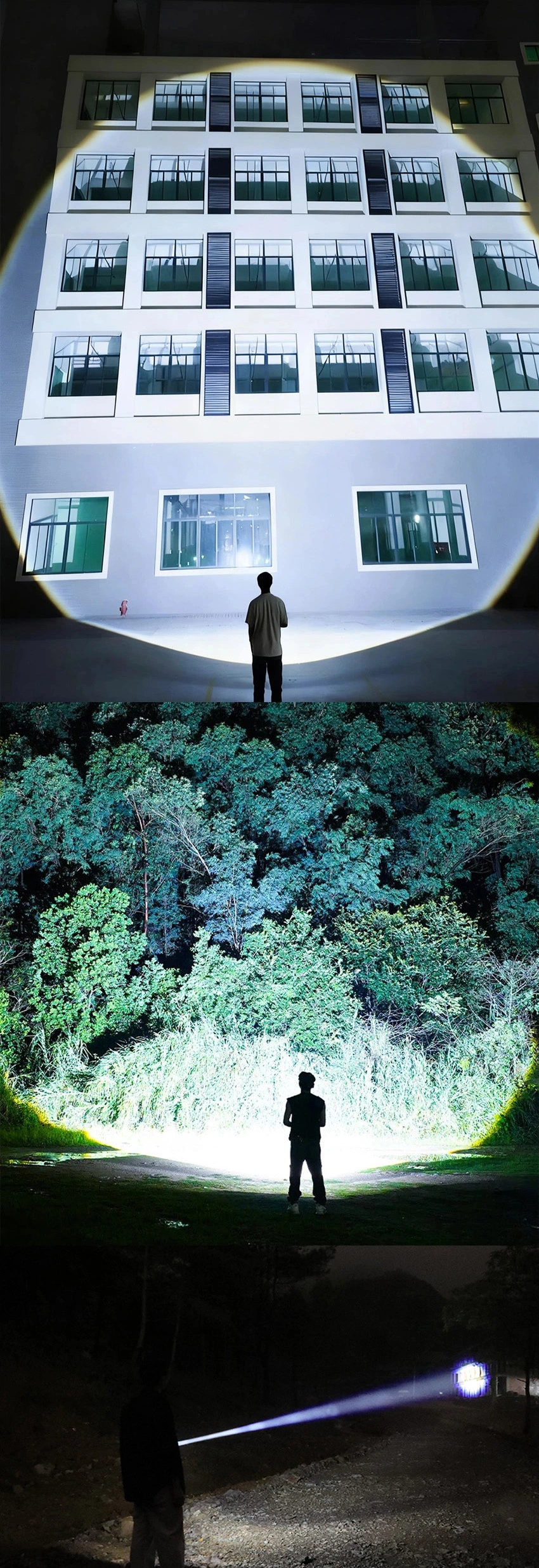 Linterna láser blanca brillantepara uso en exteriores