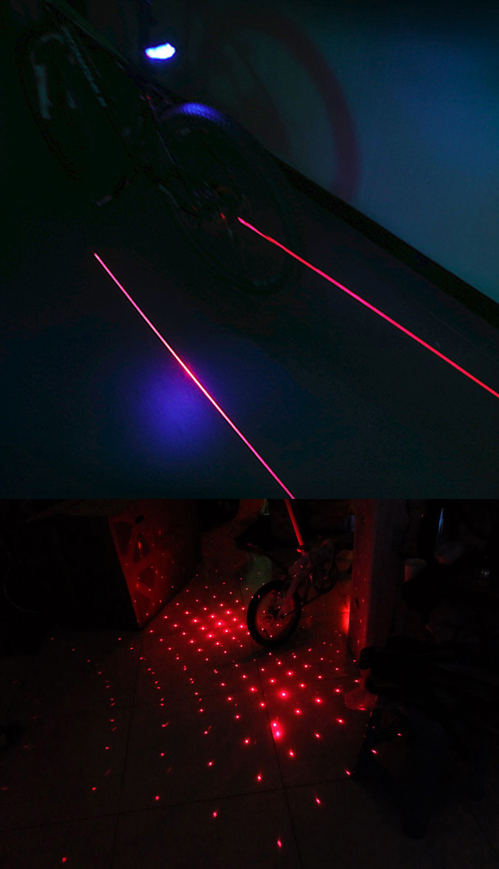 luz laser led para bicicleta