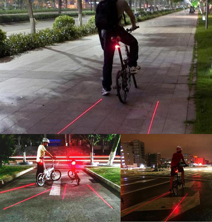luz láser para bicicleta