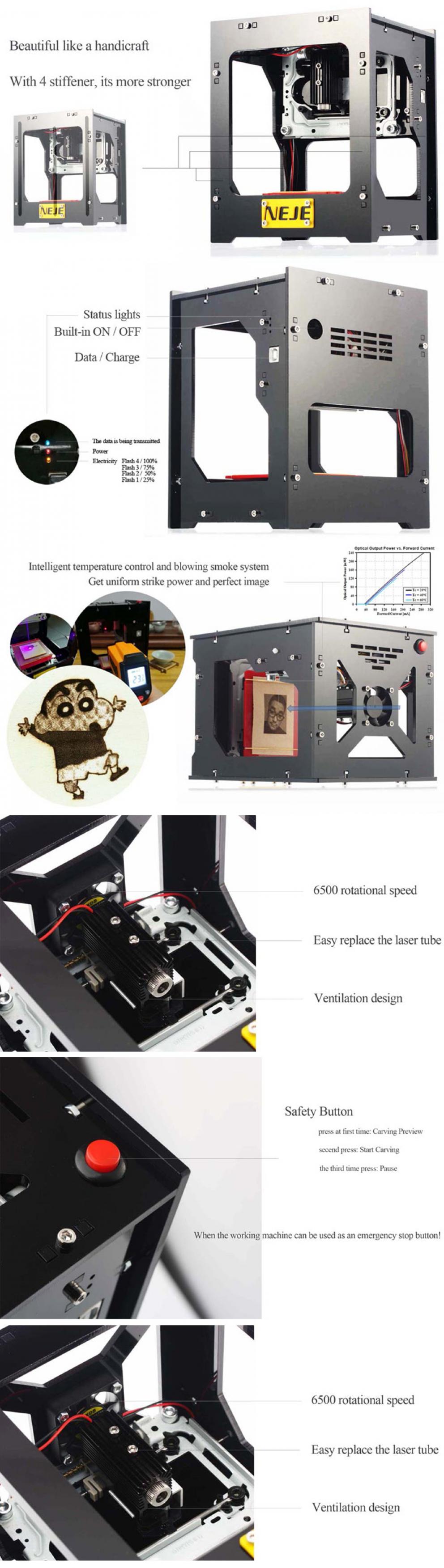 Máquina de grabado láser USB