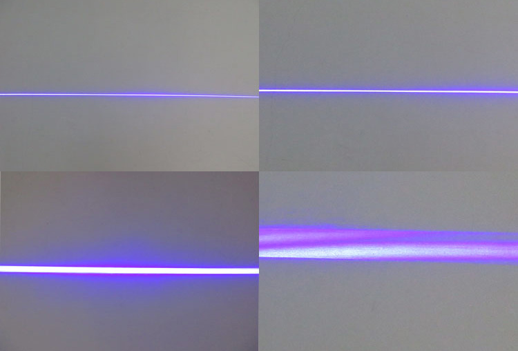 módulo láser púrpura línea