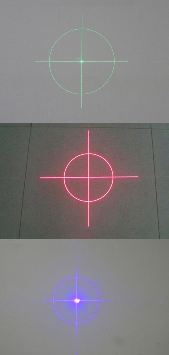 Módulo láser verde/rojo/azul cruzado+círculo