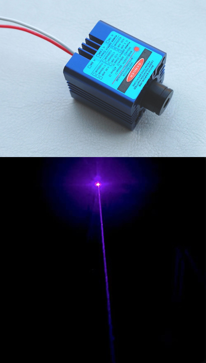 módulo láser violeta 405nm 200mW