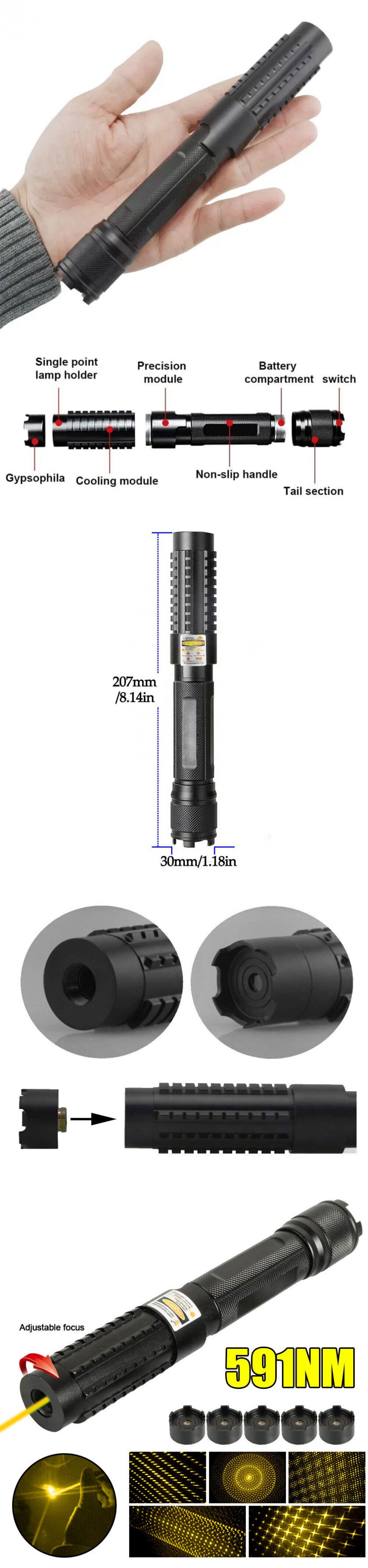 Puntero láser 591 nm 10 mW