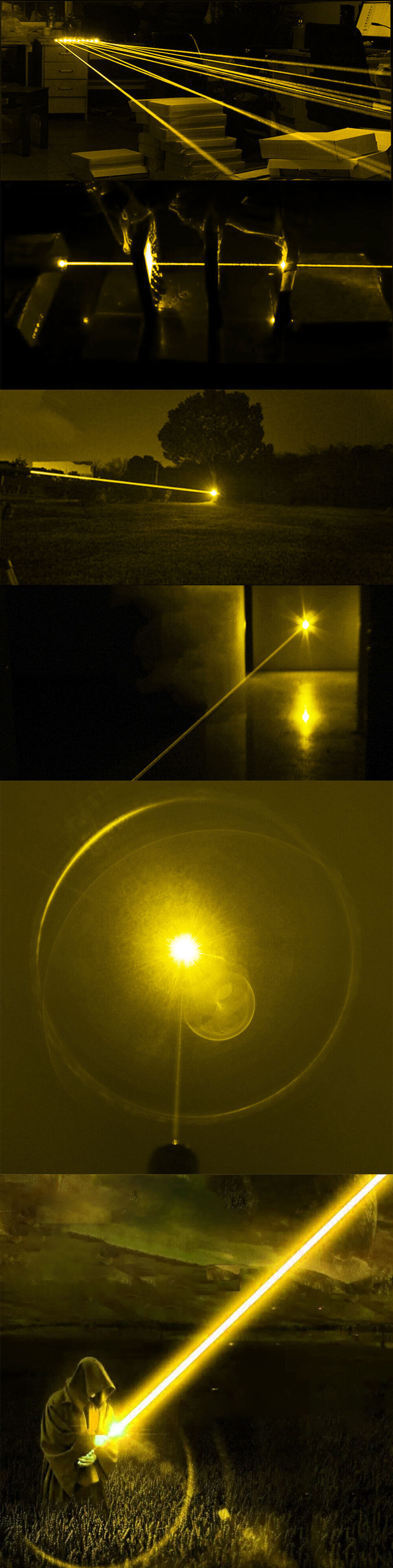 Puntero láser amarillo 589 nm