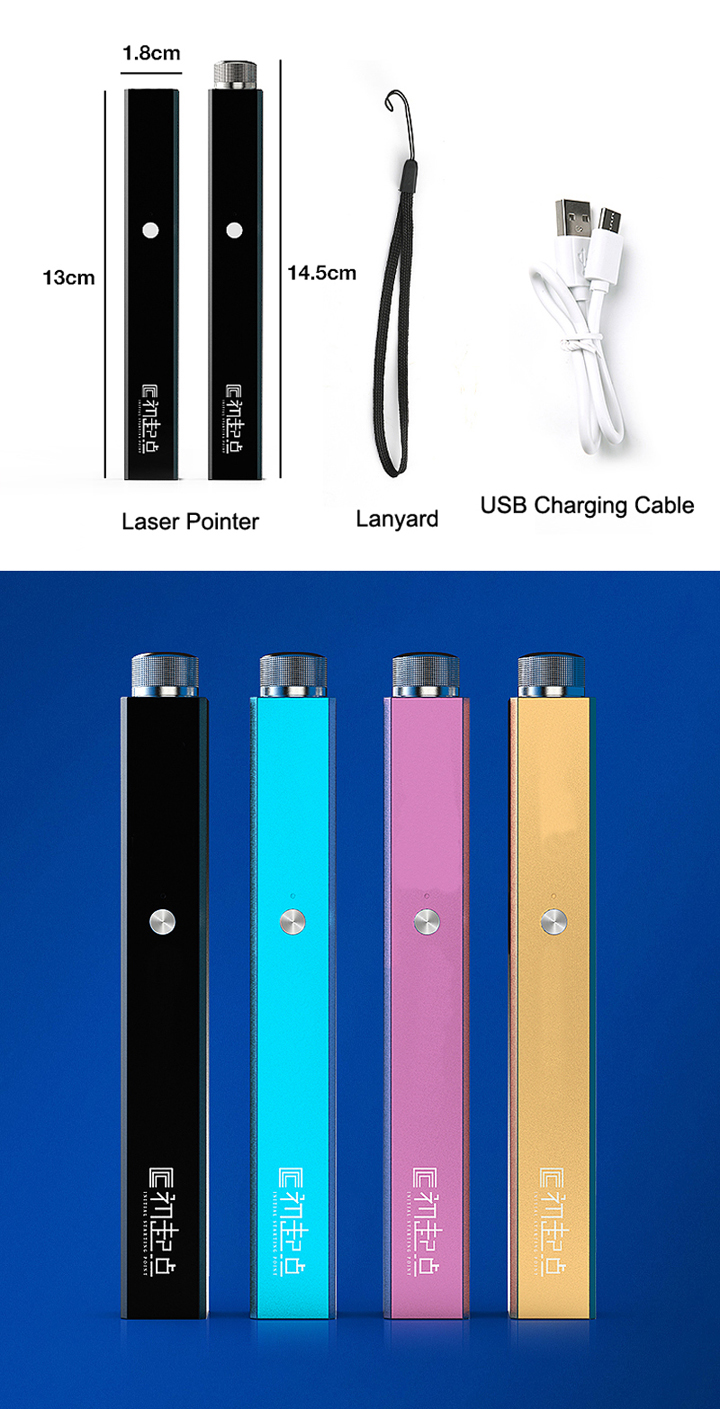 puntero láser USB recargable