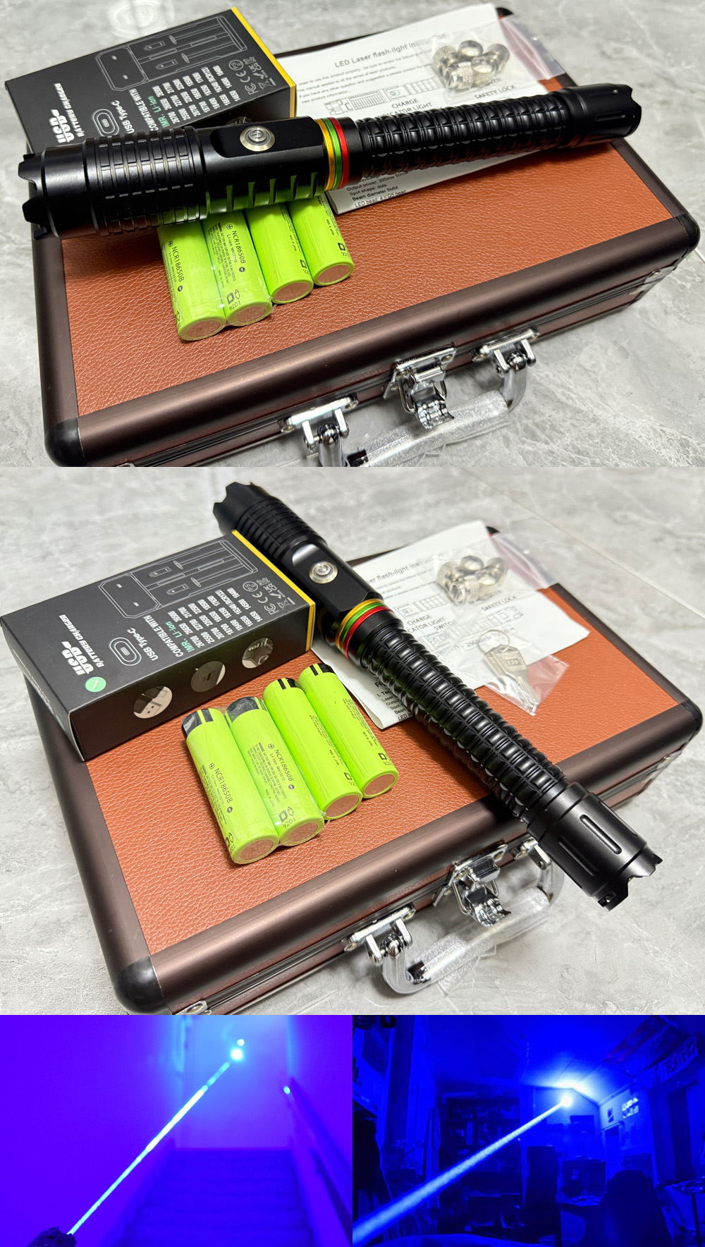 Puntero láser azul profesional