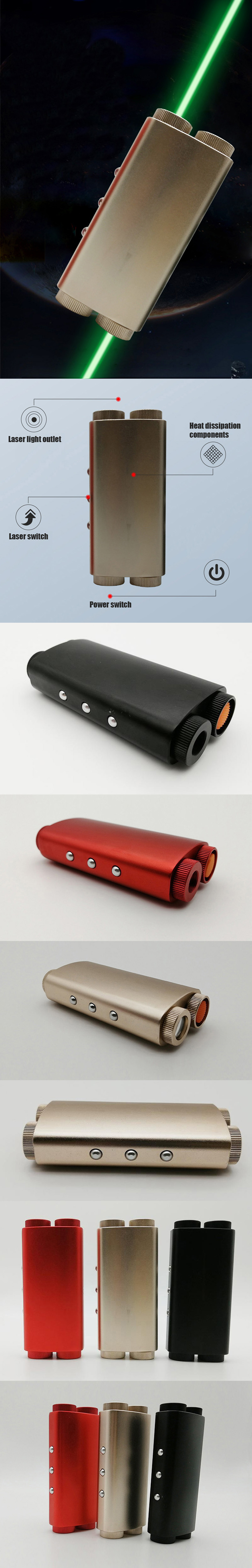 Puntero láser verde de doble haz