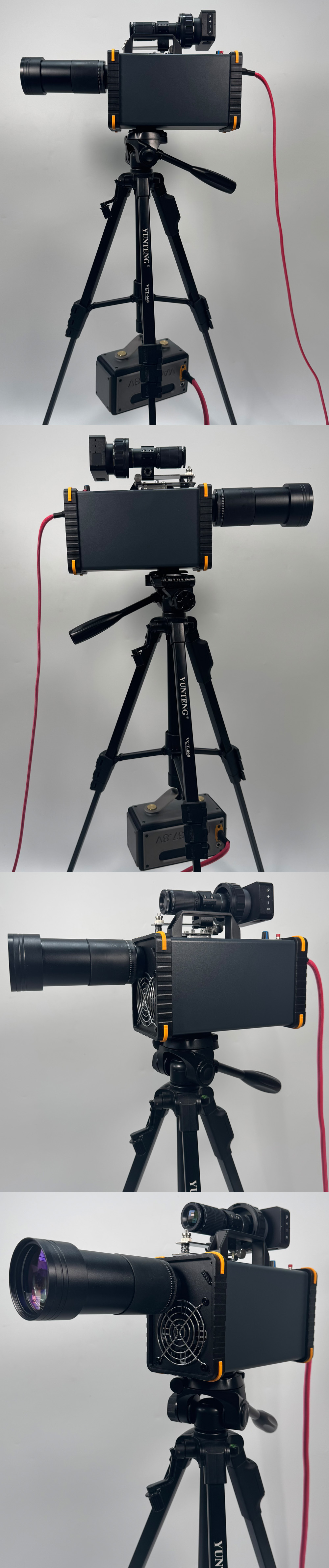 Quemador láser con lente grande