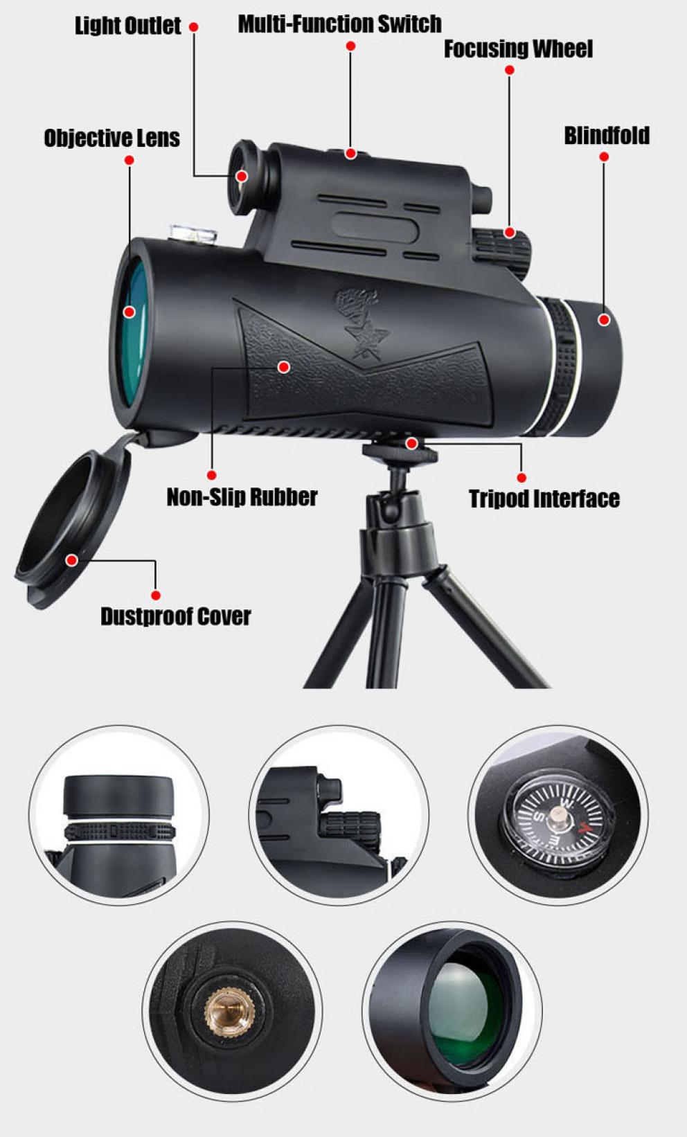 telescopio monocular