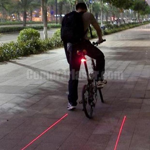 luz trasera láser para bicicleta