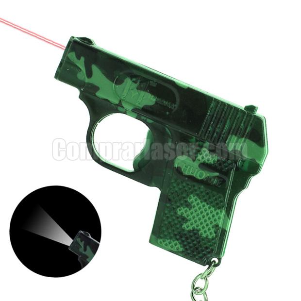 mini pistola, láser rojo, LED