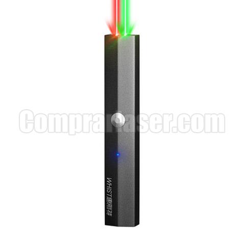 puntero láser bicolor, recargable, USB