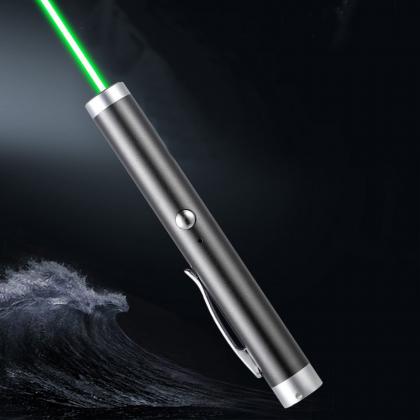 Mini lápiz láser verde USB recargable 120 mW con clip