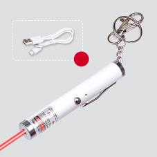 Potente lápiz láser rojo mini USB 50mW/100mW con llavero