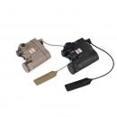 Mira láser IR táctica con LED e interruptor remoto